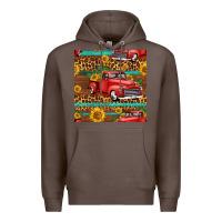 Coffee western farm truck seamless pattern Premium Hoodie - HRA Design Shop
