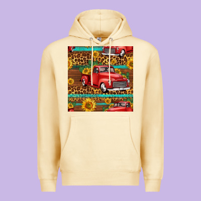 Western Farm Truck Seamless Pattern Premium Hoodie Designed By Hra Design Shop
