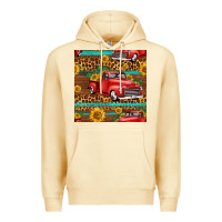 Pina Colada western farm truck seamless pattern Premium Hoodie - HRA Design Shop