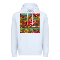 White western farm truck seamless pattern Premium Hoodie - HRA Design Shop