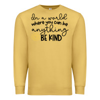Antique Gold be kind Premium Sweatshirt - Unal Design