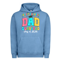 Pigment Pebble Blue forget the grad dad survived class of 2024 Urban Hoodie - JahusDesignShop