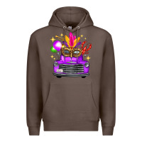Coffee mardi gras truck leopard mask Premium Hoodie - FaDigitalArtStudio