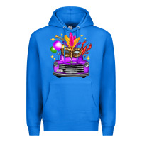 True Royal mardi gras truck leopard mask Premium Hoodie - FaDigitalArtStudio