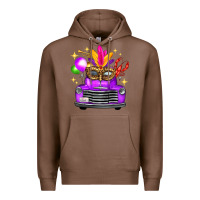 Chestnut mardi gras truck leopard mask Premium Hoodie - FaDigitalArtStudio