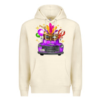 Sandshell mardi gras truck leopard mask Premium Hoodie - FaDigitalArtStudio