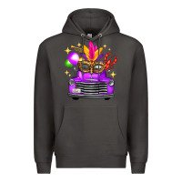 Smoke mardi gras truck leopard mask Premium Hoodie - FaDigitalArtStudio