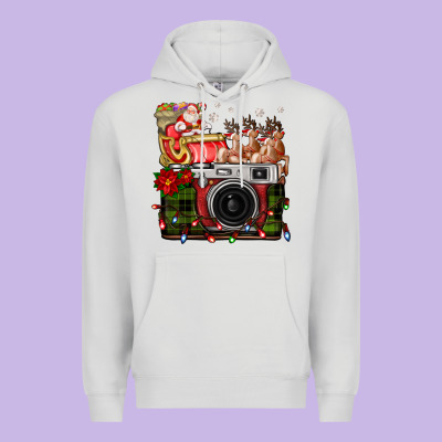 Christmas Santa Vintage Camera Premium Hoodie Designed By Fadigitalartstudio