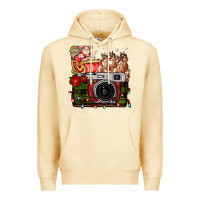 Pina Colada Christmas Santa Vintage Camera Premium Hoodie - FaDigitalArtStudio