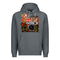 Rock Christmas Santa Vintage Camera Premium Hoodie - FaDigitalArtStudio