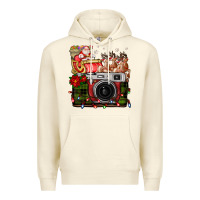 Sandshell Christmas Santa Vintage Camera Premium Hoodie - FaDigitalArtStudio