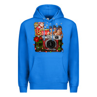 True Royal Christmas Santa Vintage Camera Premium Hoodie - FaDigitalArtStudio