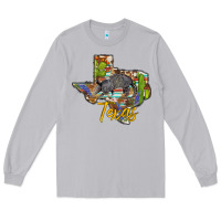 Moon Dust texas map armadillo Long Sleeve Tee - BarkalooDesign