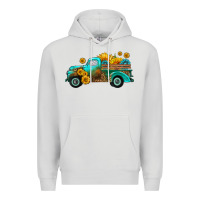 Farm Truck With Sunflower Premium Hoodie | Teevron