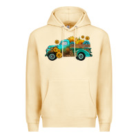 Pina Colada farm truck with sunflower Premium Hoodie - HRA Design Shop