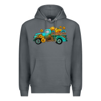 Rock farm truck with sunflower Premium Hoodie - HRA Design Shop