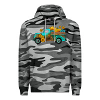 Slate Camo farm truck with sunflower Premium Hoodie - HRA Design Shop