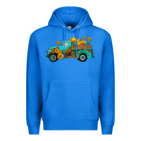 True Royal farm truck with sunflower Premium Hoodie - HRA Design Shop