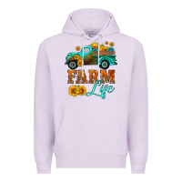 Lilac farm truck  farm life with sunflower Premium Hoodie - HRA Design Shop