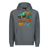 Rock farm truck  farm life with sunflower Premium Hoodie - HRA Design Shop