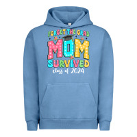 Pigment Pebble Blue forget the grad mom survived class of 2024 Urban Hoodie - JahusDesignShop