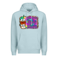 Blue Mist iced coffee sarcasm Premium Hoodie - RacoonDesign