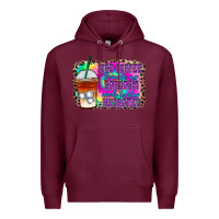 Burgundy iced coffee sarcasm Premium Hoodie - RacoonDesign