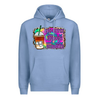 Colony Blue iced coffee sarcasm Premium Hoodie - RacoonDesign