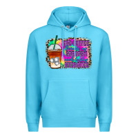 Ocean Blue iced coffee sarcasm Premium Hoodie - RacoonDesign