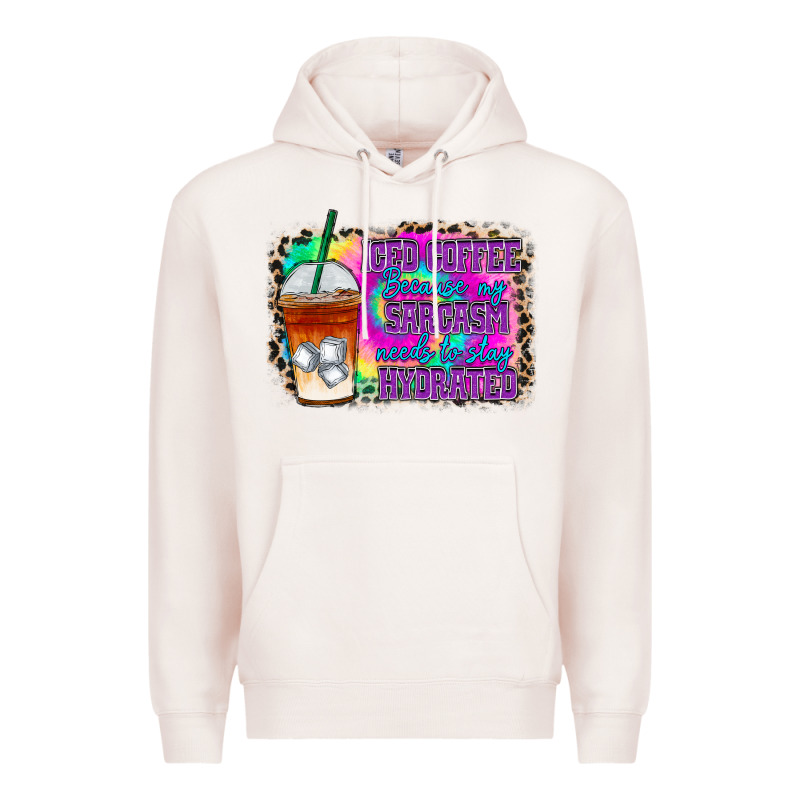 Iced Coffee Sarcasm Premium Hoodie by RacoonDesign | Teevron