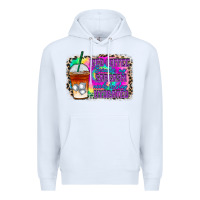 White iced coffee sarcasm Premium Hoodie - RacoonDesign