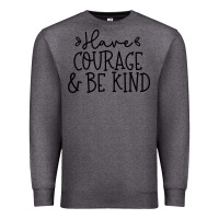Charcoal Heather be kind Premium Sweatshirt - Unal Design