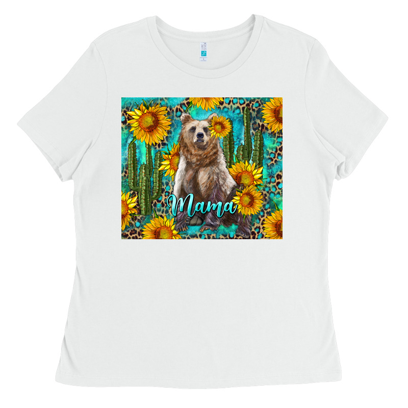 Mama Bear With Sunflowers And Cactus Ladies Tee by Artiststas | Teevron