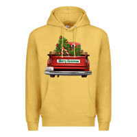 Antique Gold Christmas trees truck Premium Hoodie - FaDigitalArtStudio