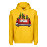 Lemon Christmas trees truck Premium Hoodie - FaDigitalArtStudio