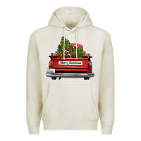 Oatmeal Heather Christmas trees truck Premium Hoodie - FaDigitalArtStudio