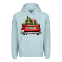 Blue Mist Christmas trees truck Premium Hoodie - FaDigitalArtStudio