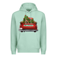 Seafoam Christmas trees truck Premium Hoodie - FaDigitalArtStudio