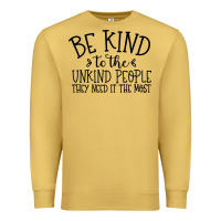 Antique Gold be kind Premium Sweatshirt - Unal Design