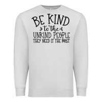 Dove Grey be kind Premium Sweatshirt - Unal Design