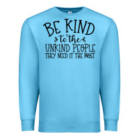 Ocean Blue be kind Premium Sweatshirt - Unal Design