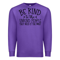 Purple be kind Premium Sweatshirt - Unal Design