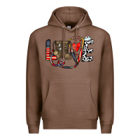 Chestnut america nurse Premium Hoodie - CowhideDigitalArt