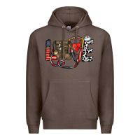 Coffee america nurse Premium Hoodie - CowhideDigitalArt