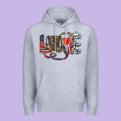 America Nurse Premium Hoodie Designed By Cowhidedigitalart