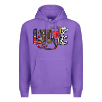 Purple america nurse Premium Hoodie - CowhideDigitalArt