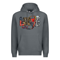 Rock america nurse Premium Hoodie - CowhideDigitalArt