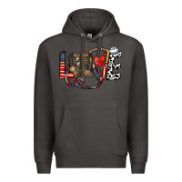 Smoke america nurse Premium Hoodie - CowhideDigitalArt