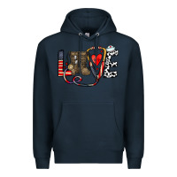 Navy america nurse Premium Hoodie - CowhideDigitalArt