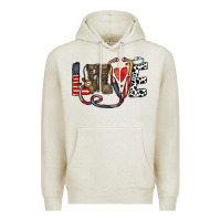Oatmeal Heather america nurse Premium Hoodie - CowhideDigitalArt